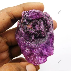Purple Sapphire Rough CERTIFIED 379.50 Ct Uncut Raw Natural Loose Gemstone - Picture 1 of 16