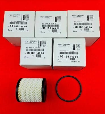 5x Originale Peugeot Ölfilter 206 207 208 308 3008 407 4007 508 607 - 9818914980 - Изображение 1 из 4