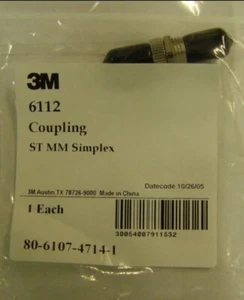 3M 6112 Coupling ST MM Simplex Coupler Fiber Optic Flanged [LOT OF 10] - Picture 1 of 1