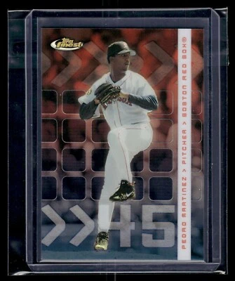 2002 Topps Finest Refractor #91 Pedro Martinez 218/499 Red Sox HOF - Image 1 of 2