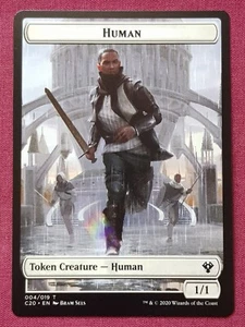 Magic The Gathering COMMANDER 2020 C20 HUMAN TREASURE token card MTG - Picture 1 of 2