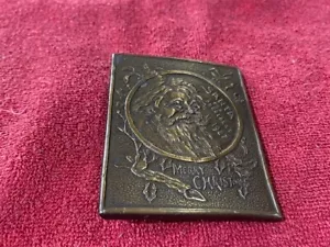 SANTA FOR PRESIDENT 1927 BELT BUCKLE LEWIS BUCKLES, CHICAGO 1950'S BRASS - Picture 1 of 4