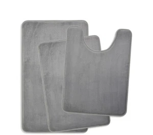 【3-PCS】Bathroom Rug Sets Extra Thick Memory Foam Bath Restroom NonSlip Floor Mat - Picture 1 of 13
