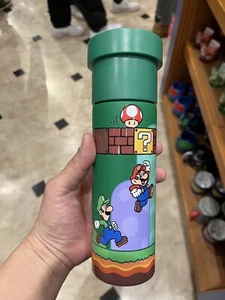 USJ Mario stainless steel drink bottle Super Nintendo World Exclusive - Picture 1 of 8