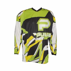 MAGLIA MOUNTAIN BIKE PULSE STORM KIDS VERDE E GIALLA MOTOCROSS MX QUAD ATV BMX - Foto 1 di 1