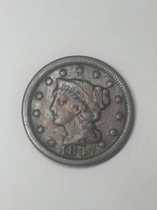 1847 Large Cent F - Bild 1 von 2
