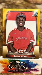 2023 Bowman Chrome Baseball Dasan Brown Gold /50 Canada WBC - Picture 1 of 2