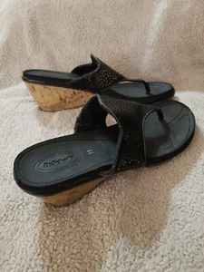Dr. Scholls womens sandals - size 11, black/cork - Picture 1 of 8