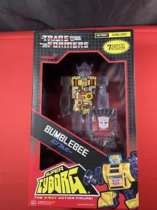 Transformers Super Cyborg Modellino a raggi X Bumblebee Super 7 scatola danneggiata - Foto 1 di 7