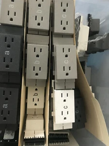 Herman Miller FT155 *CHOOSE* A B C D Duplex Receptacle Outlet White Gray Black - Picture 1 of 26