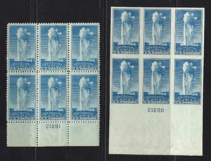 NAT. PARKS 1934 #744 & 760 PLATE BLOCKS OF SIX - Picture 1 of 2