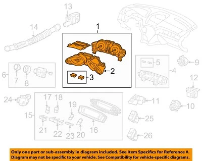 Medidor de velocímetro usado se adapta a: 2008 Acura Mdx Cluster mercado de EE. UU. MPH Tech VIN 4 8º Foto 1 de 4
