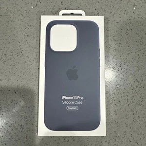 Coque Apple iPhone -14 Pro Bleu Tempête Silicone MagSafe Neuve Boîte Fermée Bleu Marine - Photo 1 sur 4