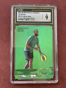 2021 Skybox Metal 97-98 GREEN RETRO PMG Precious Metal Gems Lebron James CSG 9