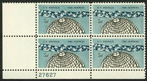 #1237 5c The Sciences, Plate Block [27627 LL], Mint **ANY 5=FREE SHIPPING** - Picture 1 of 1