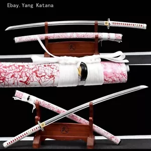 40" Folded Damascus Steel Japanese Sword Samurai Katana Sharp Blade for Women - Picture 1 of 10