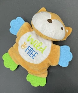 Cribmates Wild and Free Baby Fuchs Beißring Plüsch Lovey mit Knittergeräusch sauber - Bild 1 von 4