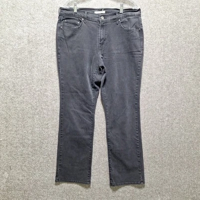 Levi's 505 Straight Leg Black Denim Jeans Womens Size 14 S Short High Rise 34x29 - Image 1 of 4