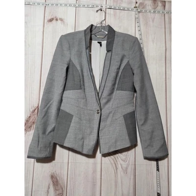 Chaqueta Blazer Mujer White House Black Market WHBM Gris Mezcla Lana Talla 6 Foto 1 de 4