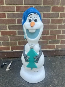 Disney Frozen Olaf Weihnachten Rasendekoration beleuchtet 24" hoch Kunststoff-Blasform - Bild 1 von 13