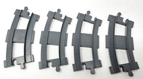 LEGO 6378 Duplo Thomas The Train Dark Gray Curved Train Tracks Lot Of 4