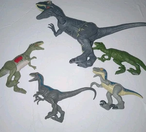 Jurassic World Lot Dinosaurier Figuren Velociraptors blau Allosaurus OHNE SOUND - Bild 1 von 9