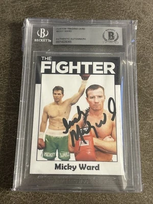 MICKY WARD SIGNED AUTOGRAPH CUSTOM TRADING CARD FIGHTER WAHLBERG BGS Authentic - Image 1 of 4