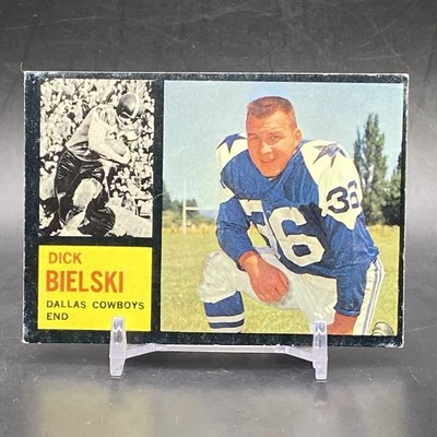 1962 Topps #43 Dick Bielski Dallas Cowboys Vintage Football Trading Card - Image 1 of 2