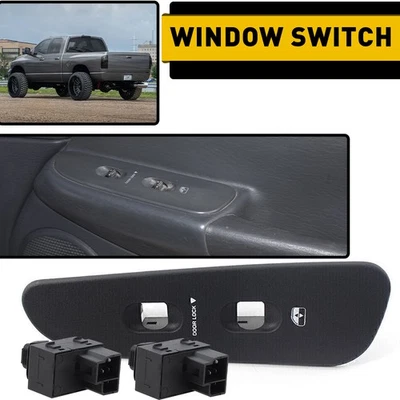 Подходит для Dodge Ram 1500 2500 3500 2003-2005 переключатель стеклоподъемников и ободок черные - Изображение 1 из 4