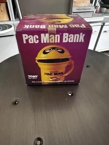 Vintage 1982 TOMY Pac-Man Coin Lift Bank New Old Stock Toys R Us Sealed - Picture 1 of 3