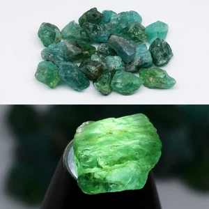💎 22pc Lot 94.10ct Rough Natural Blue Green Apatite - Unheated, Madagascar Gems - Picture 1 of 6