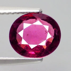 1.81 Ct Topclass Oval (8 x 7 mm) 100% Natural Purplish Pink Rhodolite Garnet Gem - Picture 1 of 7