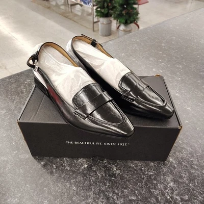 Naturalizer Garner Slingbacks Size 7.5M Black Low Heel Snip Toe Pumps Shoes New - Image 1 of 4