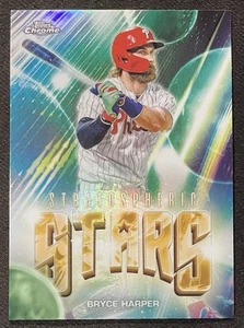 2024 Topps Chrome Update Bryce Harper Stratospheric Stars SP #SSC-8 Phillies - Picture 1 of 2