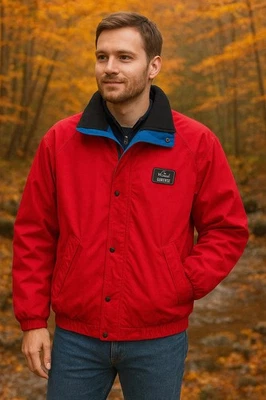 Vintage LARGE Woolrich Gore-Tex Red Jacket Polar Plus USA Gorpcore Waterproof  - Image 1 of 4