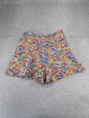J. Shorts plissado Crew feminino 4 Liberty Margaret Annie estampa floral algodão NOVO - Imagem 1 de 4