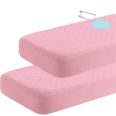 Juego de sábanas ajustables impermeables para niños pequeños, 2 piezas, lavables a máquina Foto 1 de 4