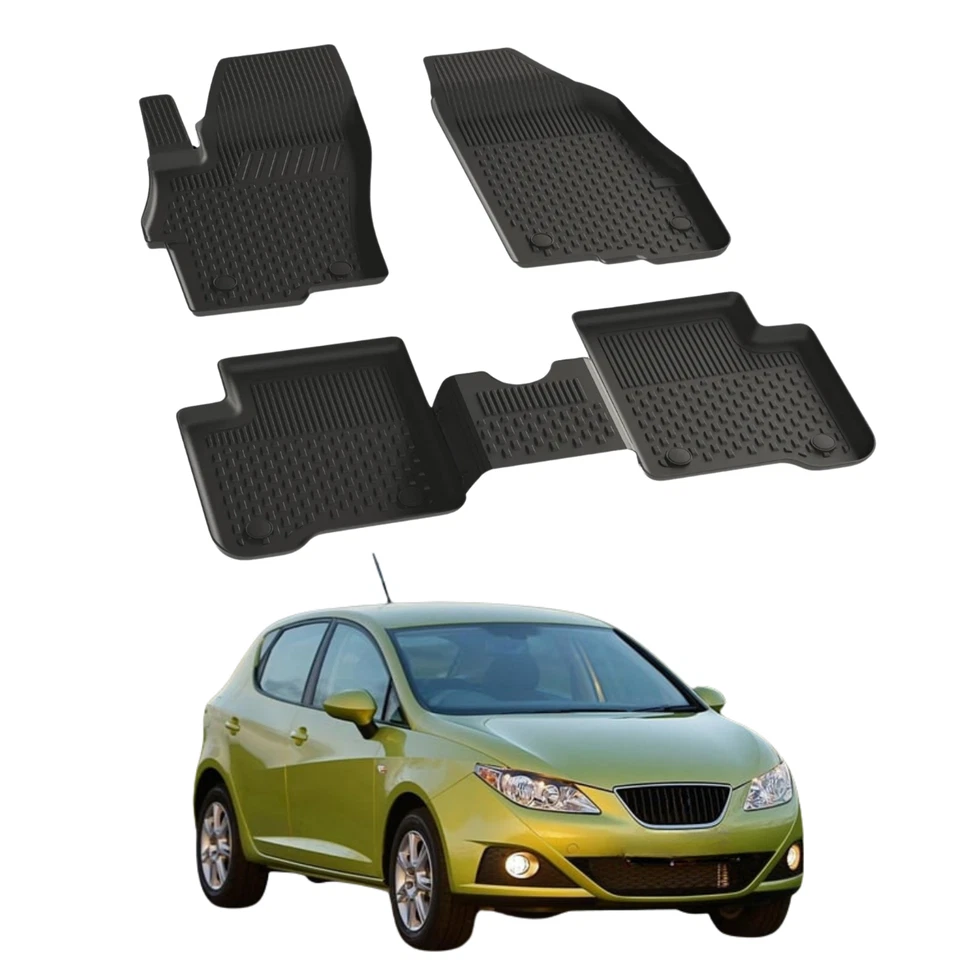 Alfombrillas Seat Ibiza 4 2009-2017 | Alfombrilla Premium Negra  Foto 1 de 4