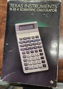 1984 Texas Instruments Calculator TI-55-ii constant mem, book, case, etc Working - Picture 1 of 7