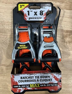 Erickson Manufacturing Ratchet Tie-Downs With Web Clamp - Pair (E-31351) - Picture 1 of 3