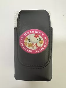 Cell Phone Case "Hello Kitty" Black Leather Case 3 3/4"T,1 1 1/8"D, 2"W (A03B1) - Picture 1 of 7