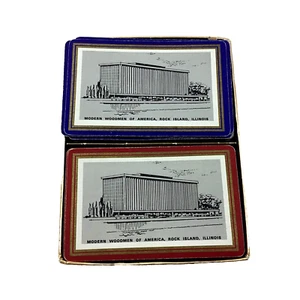 Juego de Cartas 2 Barajas Estuche Deslizante Chicago Paper CompanyModern Woodman Completo - Imagen 1 de 7