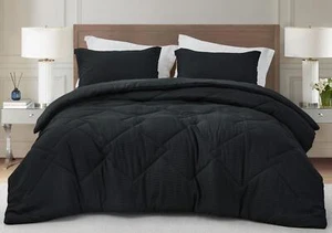 Chezmoi Collection Hugo 3-Piece Jacquard Woven Thin Lightweight Comforter Set - Picture 1 of 26
