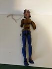 ANTIQUE FOLK ART HAND CARVED STRING JOINTED WOODEN MARIONETTE WOMAN PUPPET