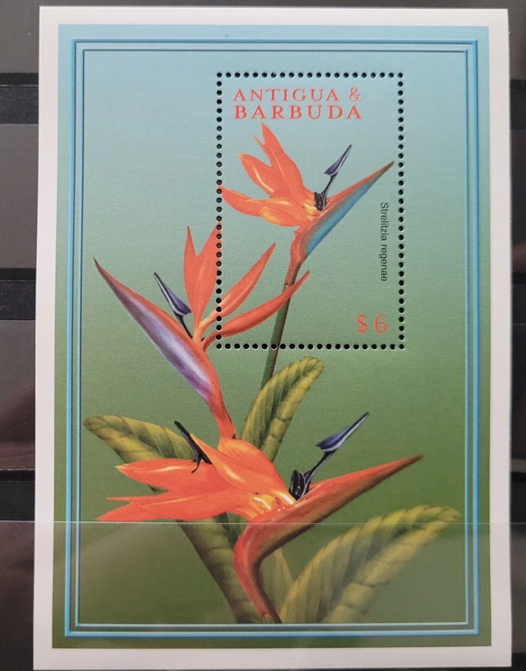 Antigua&Barbuda 2000 / Flora - Flowers - Bird-of-paradise flower  / 1v ms - Image 1 of 1