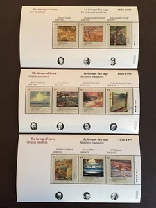 Canada Stamp Souvenir Sheets - 1995 43c GROUP OF SEVEN Set of 3 SS(UT 1559-1561) - Bild 1 von 4
