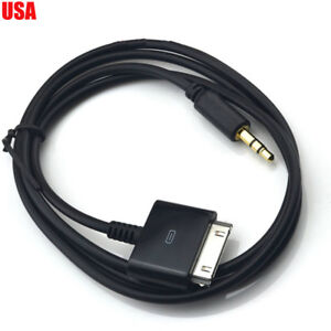 Male Cable Adapter 30Pin Stereo 3.5MM AUX input To iPod iPhone Dock Connector