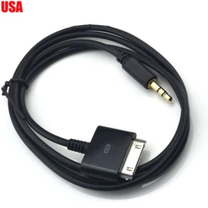 Male Cable Adapter 30Pin Stereo 3.5MM AUX input To iPod iPhone Dock Connector - Picture 1 of 2