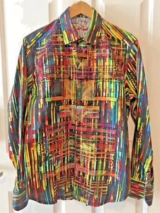 Camisa Pintora Deportiva Manga Larga Bordada Robert Graham Ringwald Talla S Nueva con Etiquetas - Imagen 1 de 18