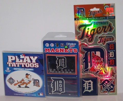 Detroit Tigers Magnets, Stickers and Temporary Tattoos Cover